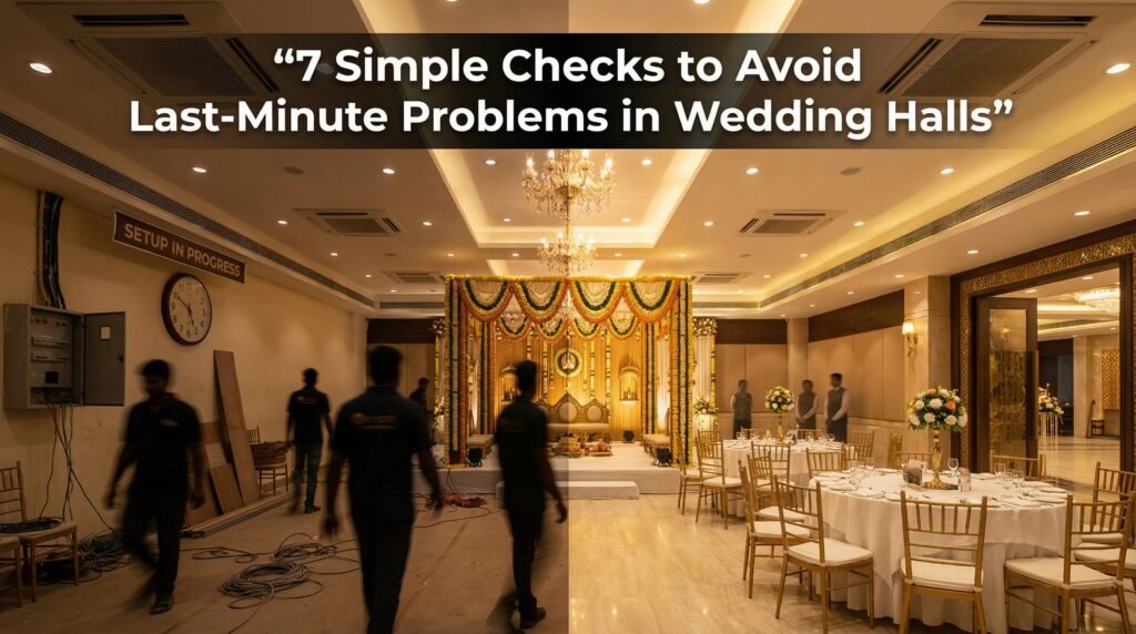Last Minute Problems in wedding halls